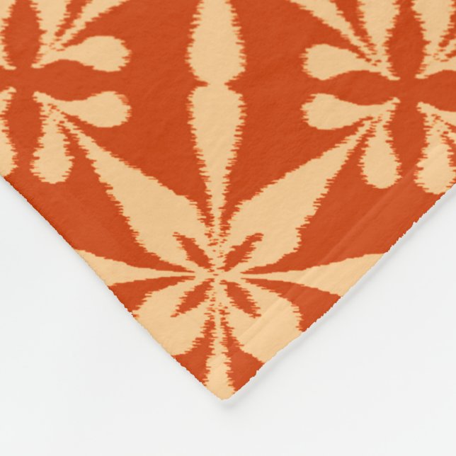 Couverture Polaire Motif Ikat Star - Mandarin Orange (Coin)