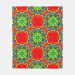 Couverture Polaire motif illustrati vintage