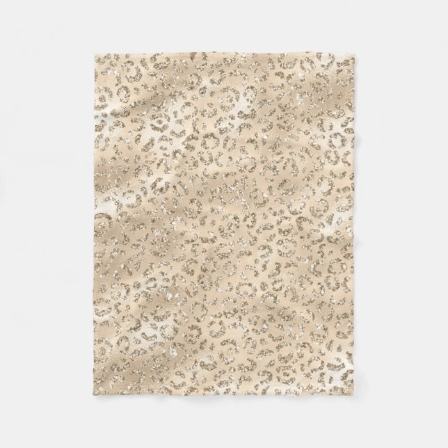 Couverture Polaire Motif imprimé de peau de léopard guépard animal (Devant)