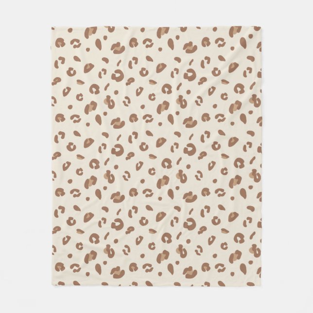 Couverture Polaire Motif imprimé léopard abstrait neutre | Moderne An (Devant)
