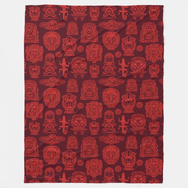Couverture Polaire Motif inspiré par Aztec (Devant)