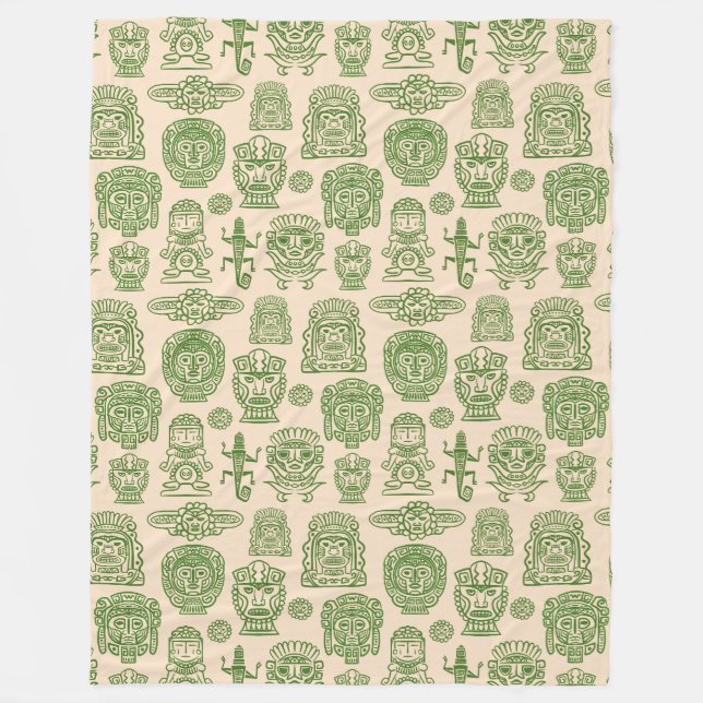 Couverture Polaire Motif inspiré par Aztec (Devant)
