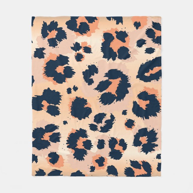 Couverture Polaire Motif Leopard : Amusant Design sans Seamless (Devant)