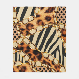 Couverture Polaire Motif léopard, Empreinte de léopard, Poster de ani