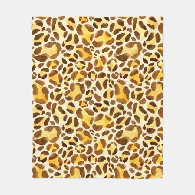Couverture Polaire Motif léopard sans eau (Devant)