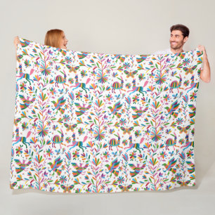 Couverture Polaire Motif lumineux à l'ottomi mexicain