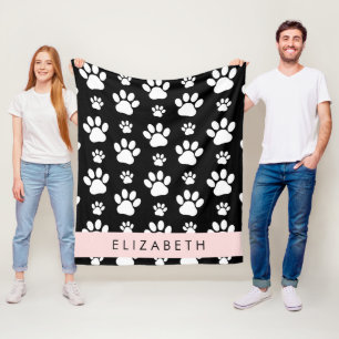 Couverture Polaire Motif mâle, Patrouilles de chien, Noir et Blanc, V