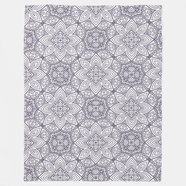Couverture Polaire Motif Mandala (Devant)