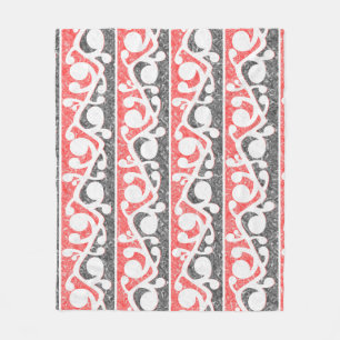 Couverture Polaire Motif marbré Maori Kowhaiwhai