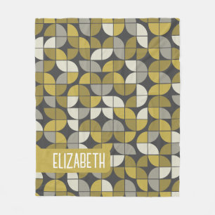 Couverture Polaire Motif MCM Half Moon tendance avec bloc de nom or