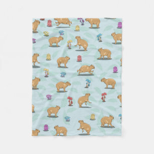 Couverture Polaire Motif mignon capybara