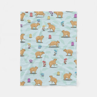 Couverture Polaire Motif mignon capybara