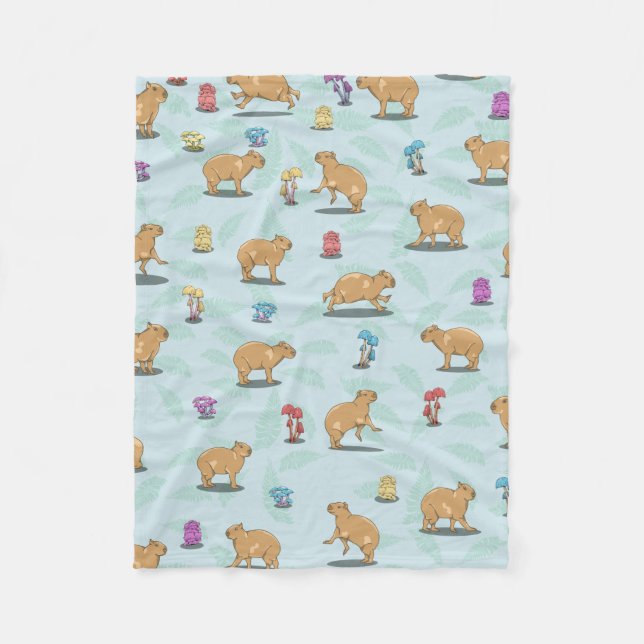 Couverture Polaire Motif mignon capybara (Devant)