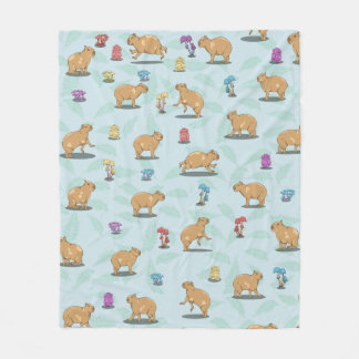 Couverture Polaire Motif mignon capybara