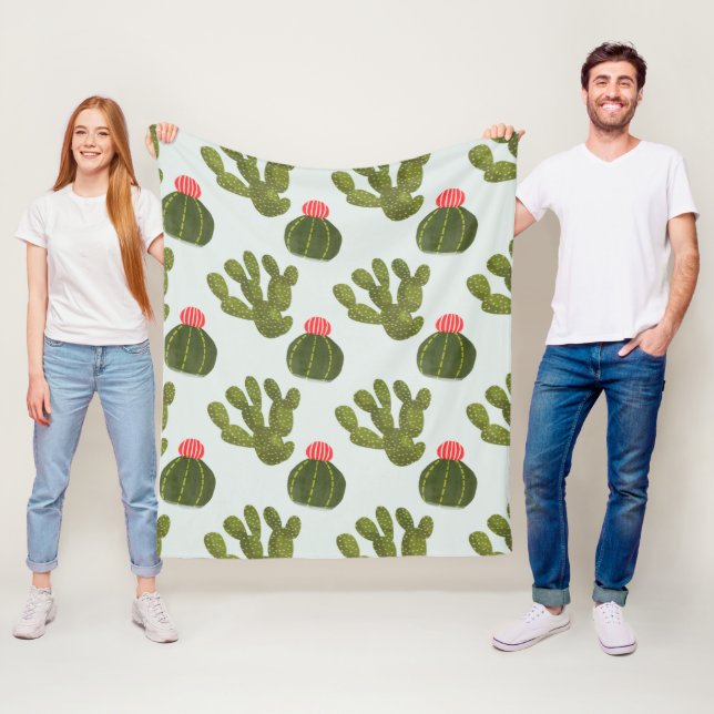 Couverture Polaire Motif mignon de cactus de la collection | de (En situation)