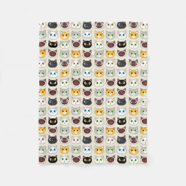 Couverture Polaire Motif mignon de chats (Devant)