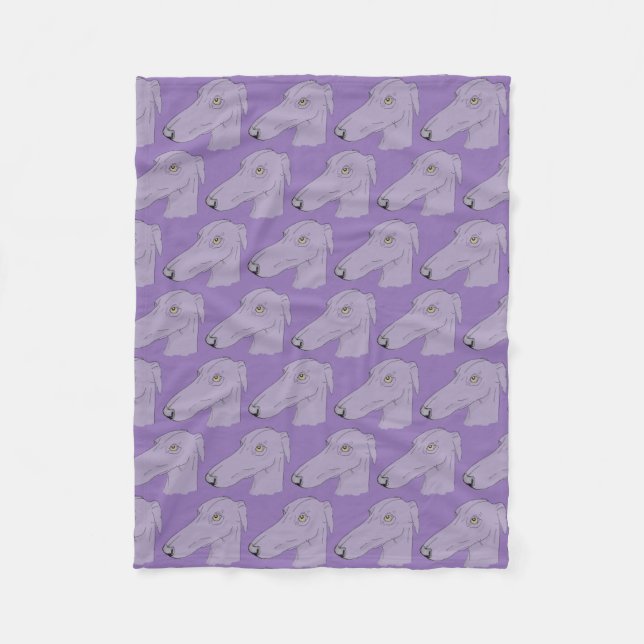 Couverture Polaire Motif mignon de lévrier (Devant)