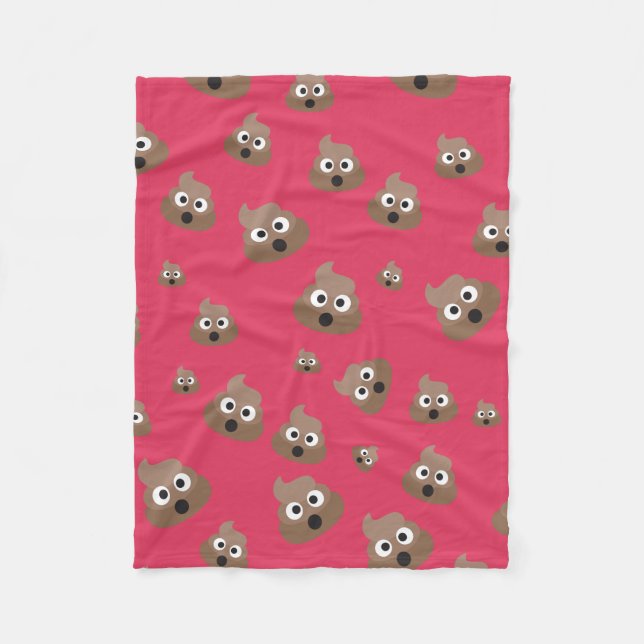 Couverture Polaire Motif mignon d'Emoji de dunette (Devant)
