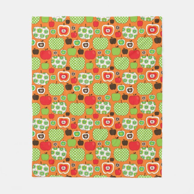 Couverture Polaire Motif mignon d'illustration de pomme (Devant)