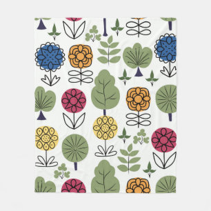Couverture Polaire Motif mignon, nature en été, abstrait