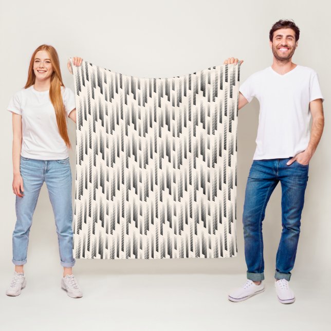 Couverture Polaire Motif moderne de pluie (En situation)