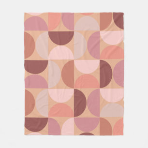 Couverture Polaire Motif moderne du milieu du siècle Peach Fuzz