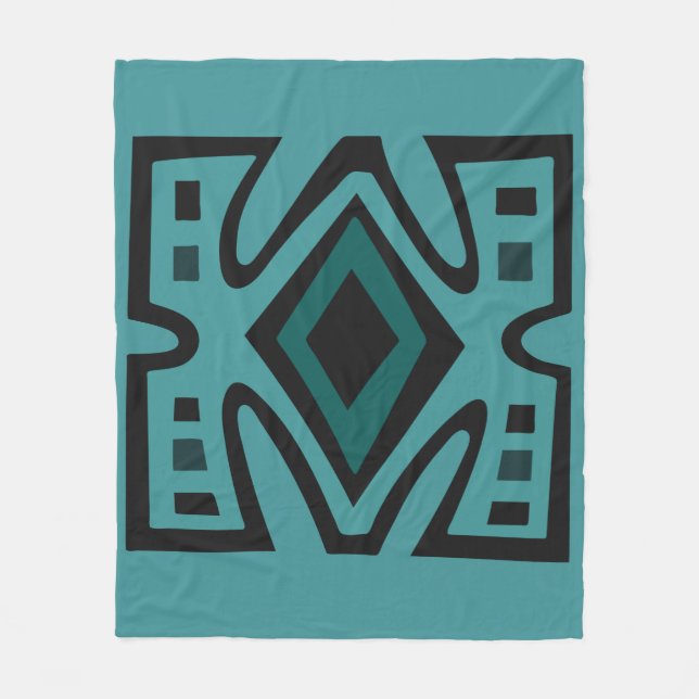 Couverture Polaire motif moderne et tribal africain (Devant)