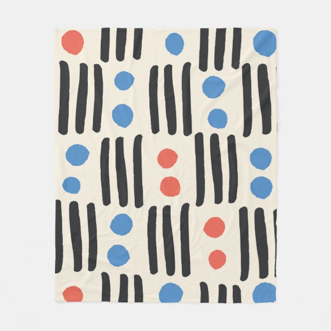 Couverture Polaire Motif moderne sans couture avec rayures et points  (Devant)