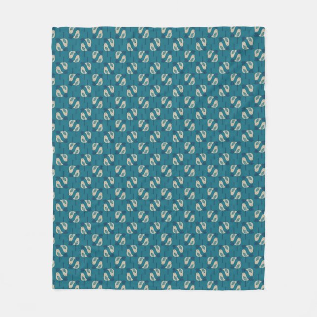 Couverture Polaire motif montrant des oiseaux (Devant)