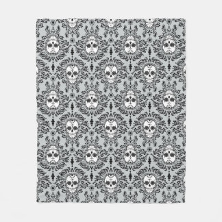 Couverture Polaire Motif mort de crâne de sucre de damassé
