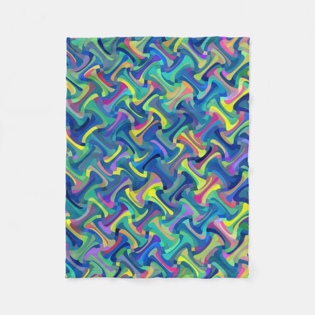 Couverture Polaire Motif multicolore (Devant)