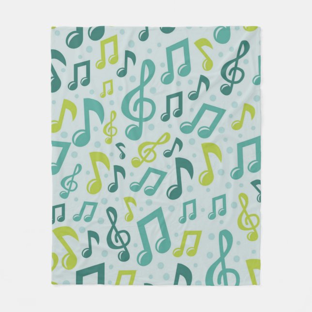 Couverture Polaire Motif musical (Devant)
