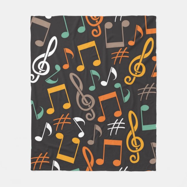Couverture Polaire Motif musical (Devant)