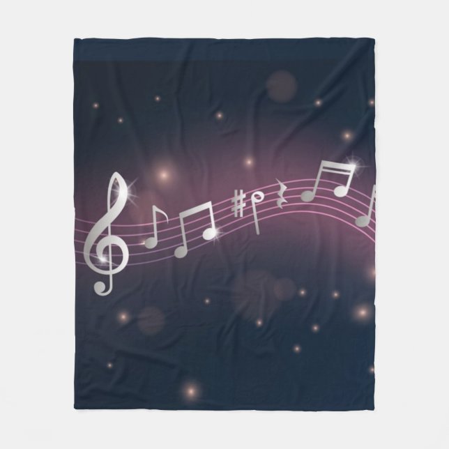 Couverture Polaire Motif musical (Devant)