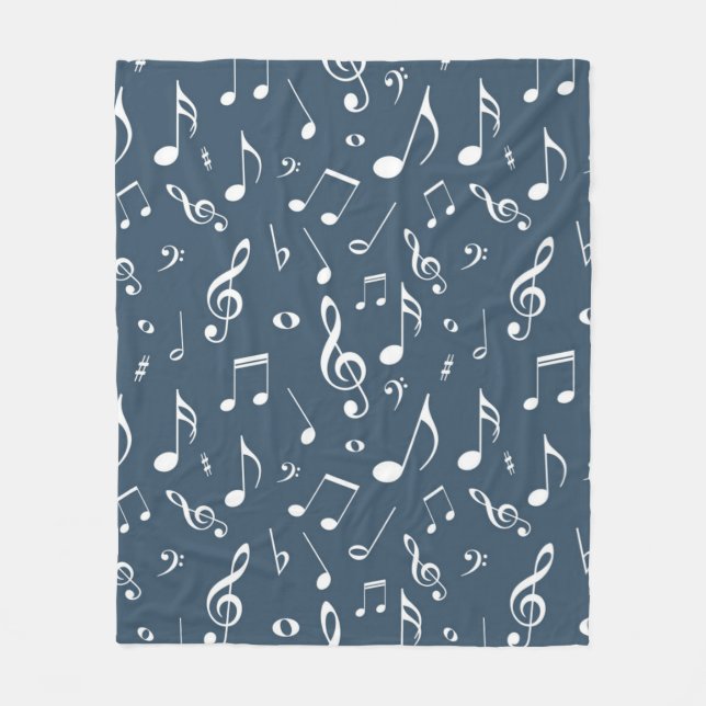 Couverture Polaire Motif musical (Devant)