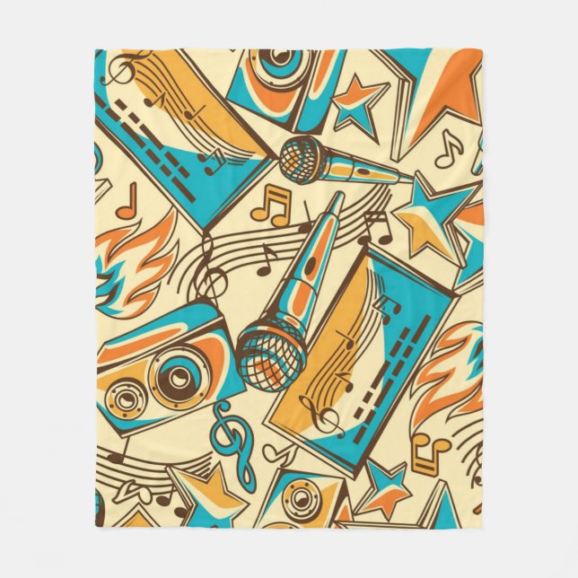 Couverture Polaire Motif musical (Devant)