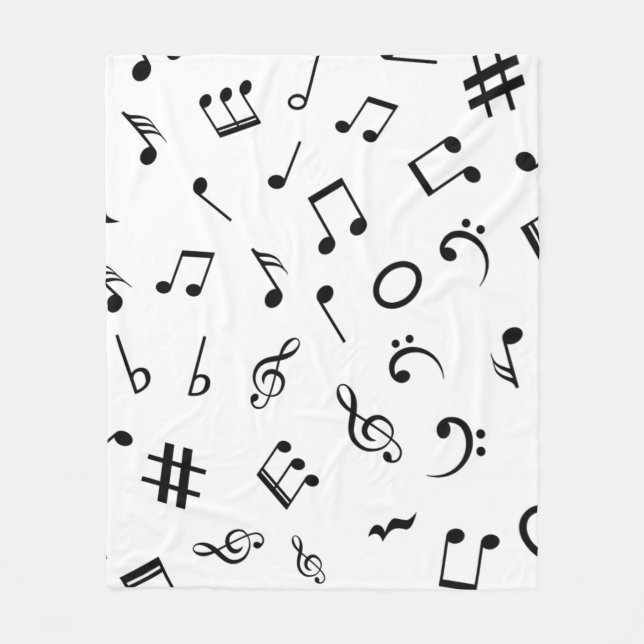Couverture Polaire Motif musical (Devant)