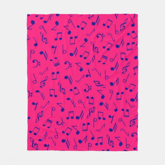 Couverture Polaire Motif musical (Devant)