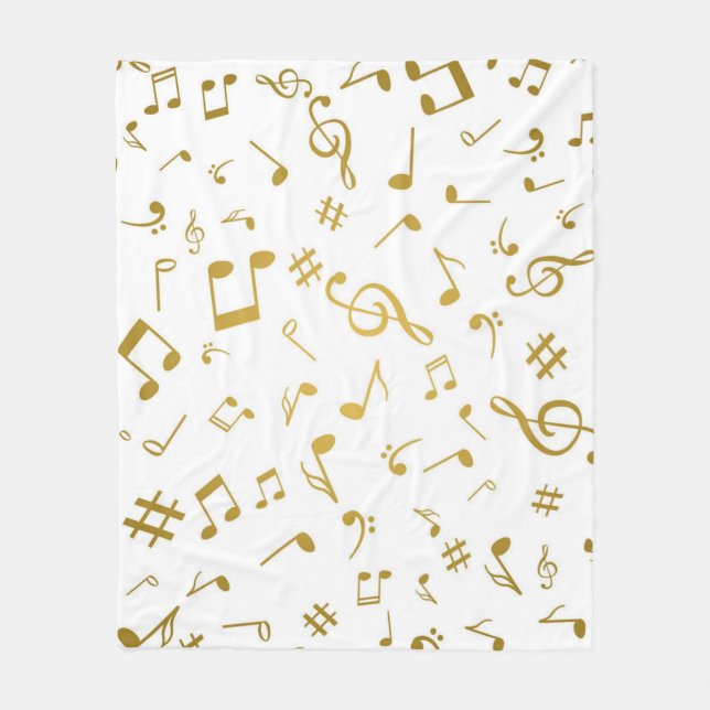 Couverture Polaire Motif musical (Devant)