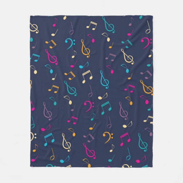 Couverture Polaire Motif musical (Devant)