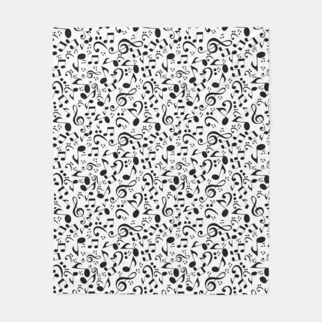 Couverture Polaire Motif musical (Devant)