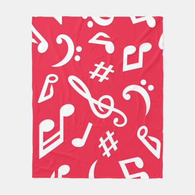 Couverture Polaire Motif musical (Devant)