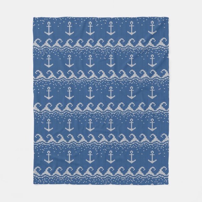 Couverture Polaire Motif nautique de Knit (Devant)