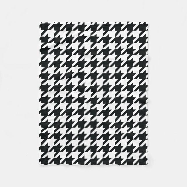 Couverture Polaire Motif noir blanc de Houndstooth (Devant)