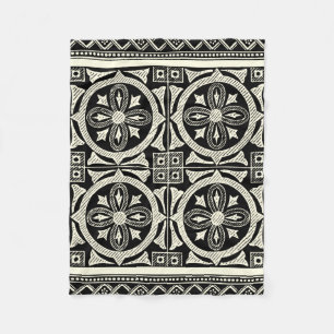 Couverture Polaire Motif noir et blanc de mandala par le studio de