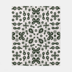 Couverture Polaire Motif noir et blanc étudiant en chimie organique