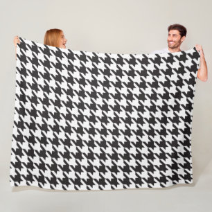 Couverture Polaire Motif noir et blanc Houndstooth