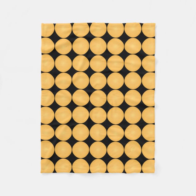 Couverture Polaire Motif noir jaune élégant (Devant)