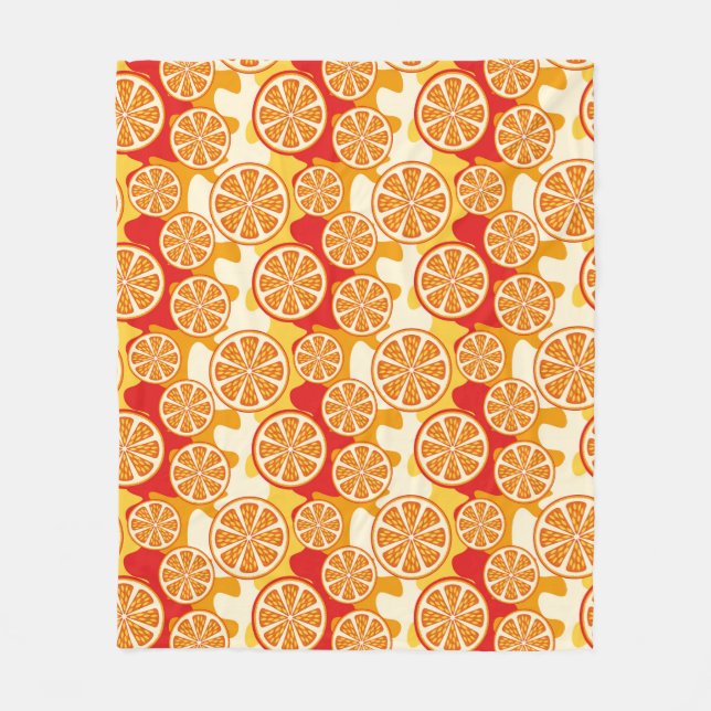 Couverture Polaire Motif orange (Devant)