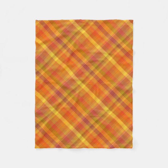 Couverture Polaire Motif orange de plaid d'automne de chute (Devant)